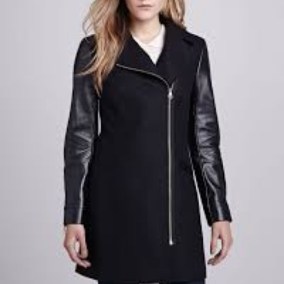 Ted Baker Alycia Coat Leather & Cashmere blend - Picture 4 of 8